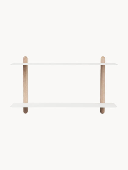 Westwing Estante de pared de madera de roble Nivo