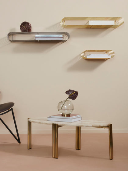 Westwing Estante De Pared De Metal Curva 40 cm