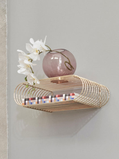 Westwing Estante De Pared De Metal Curva 40 cm