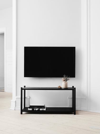 Westwing Estantería Baja De Madera De Roble Sceene