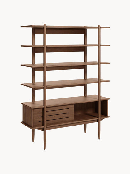 Westwing Estantería De Madera De Nogal Carolin