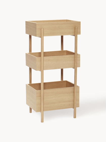 Westwing Estanteria de madera de roble Stack