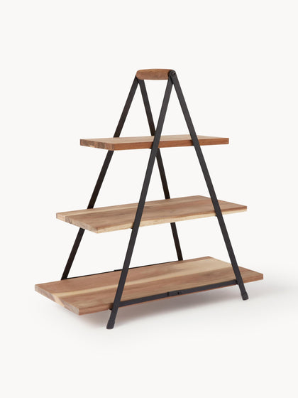 Westwing Fuente 3 pisos de madera de acacia Serve
