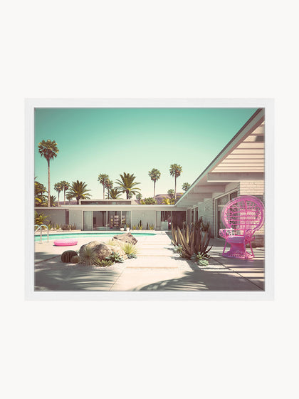 Westwing Impresión digital enmarcada rosa Vacation