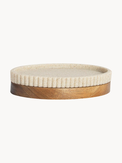 Westwing Jabonera con madera Laura