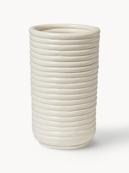 Westwing Jarrón Artesanal Cordroy 21 Cm