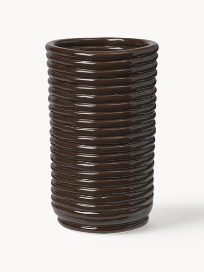 Westwing Jarrón artesanal Cordroy 21 cm