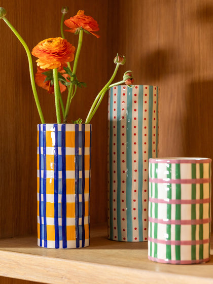 Westwing Jarrón Artesanal De Porcelana Clash 13 Cm