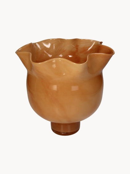 Westwing Jarrón artesanal de vidrio Calyx 24 cm