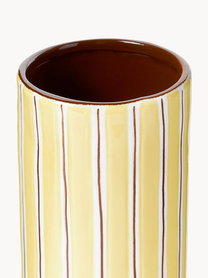 Westwing Jarrón De Porcelana Artesanal Ray 18 Cm