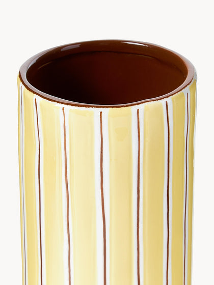 Westwing Jarrón De Porcelana Artesanal Ray 18 Cm