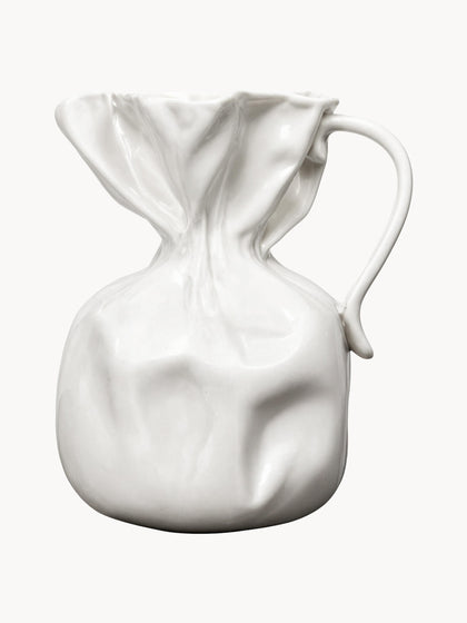 Westwing Jarrón de porcelana Crumple 26 cm