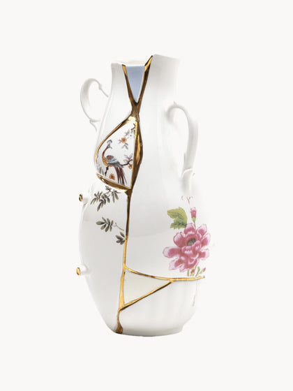 Westwing Jarrón De Porcelana Fina Kintsugi 32 Cm