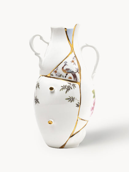 Westwing Jarrón de porcelana fina Kintsugi 32 cm