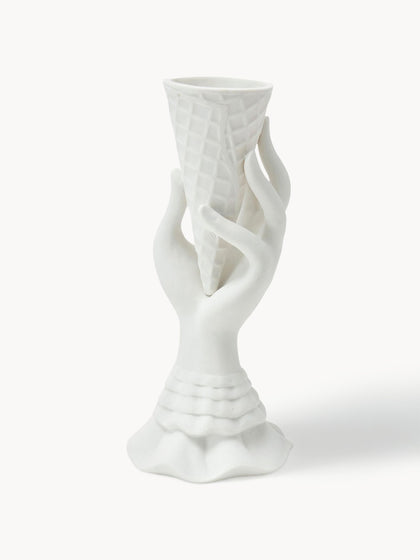 Westwing Jarrón de porcelana I-Scream 20 cm
