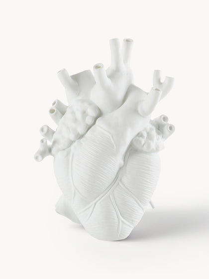 Westwing Jarrón de porcelana Love Al 25 cm