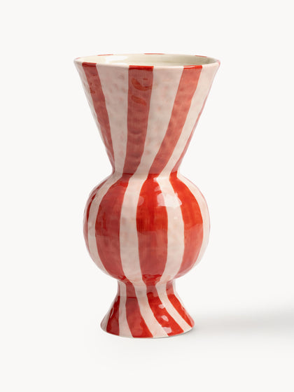 Westwing Jarrón de rombos pintado a mano 30 cm