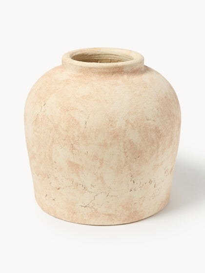 Westwing Jarrón de suelo de terracota Hilo 28 cm