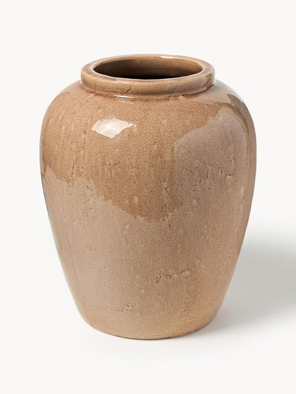 Westwing Jarrón de suelo de terracota Veda 39 cm