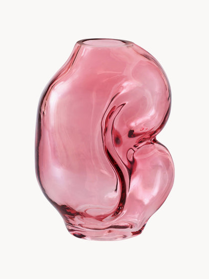 Westwing Jarrón de vidrio artesanal Gleam 18 cm