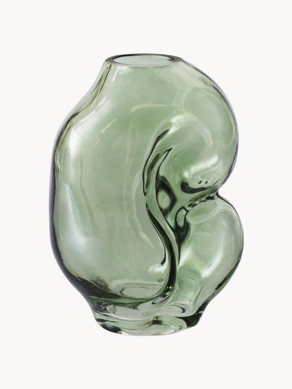 Westwing Jarrón de vidrio artesanal Gleam 18 cm