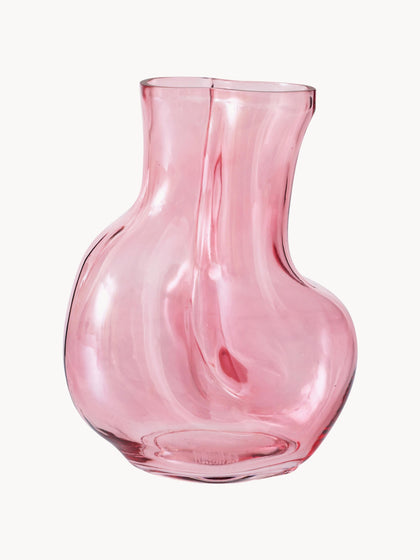 Westwing Jarrón de vidrio artesanal Gleam 22 cm
