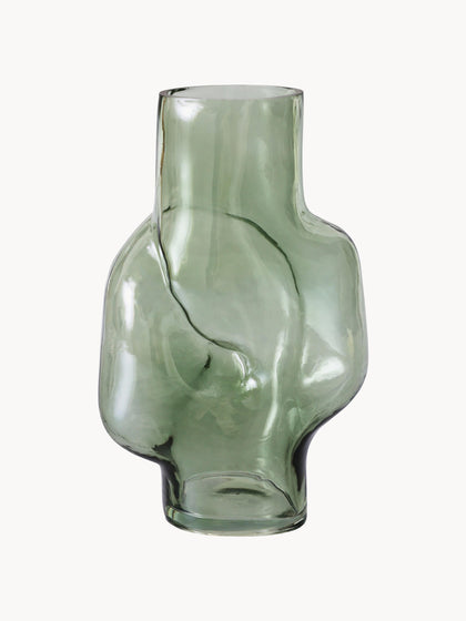 Westwing Jarrón de vidrio artesanal Gleam 32 cm