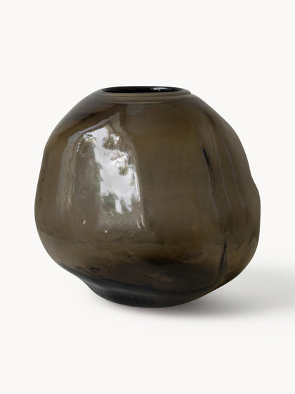 Westwing Jarrón de vidrio Pebble Ø 28 cm