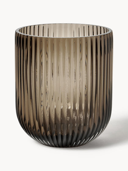 Westwing Jarrón de vidrio Simple Stripe 14 cm