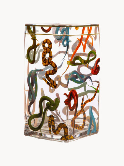 Westwing Jarrón De Vidrio Snakes 30 Cm