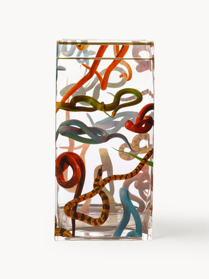 Westwing Jarrón de vidrio Snakes 30 cm
