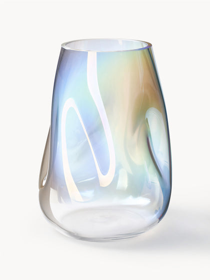 Westwing Jarrón de vidrio soplado Rainbow 26 cm