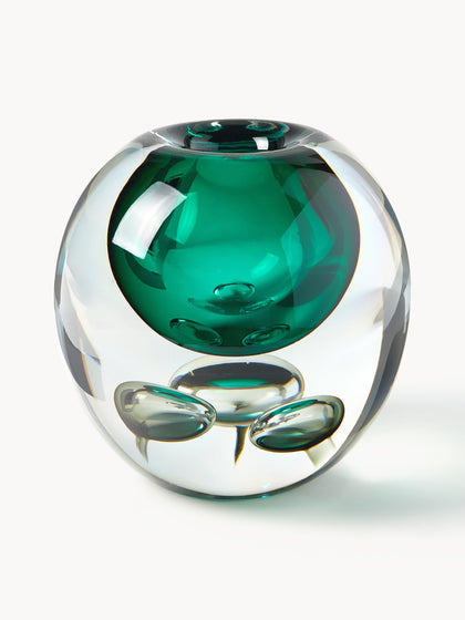 Westwing Jarrón de vidrio soplado Tyron 17 cm