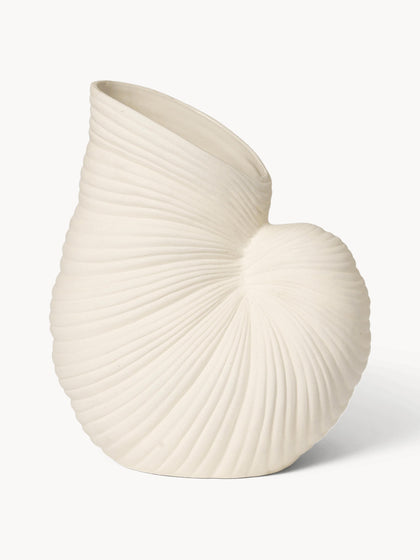 Westwing Jarrón en forma de concha Shell 27 cm
