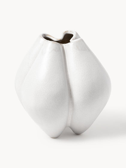Westwing Jarrón pequeño de gres Frida 19 cm