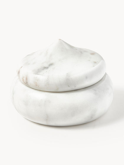 Westwing Joyero de mármol con tapa Meringue