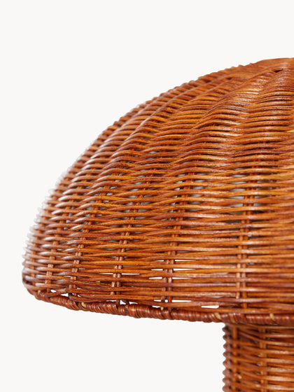 Westwing Lámpara De Mesa De Ratán Natural