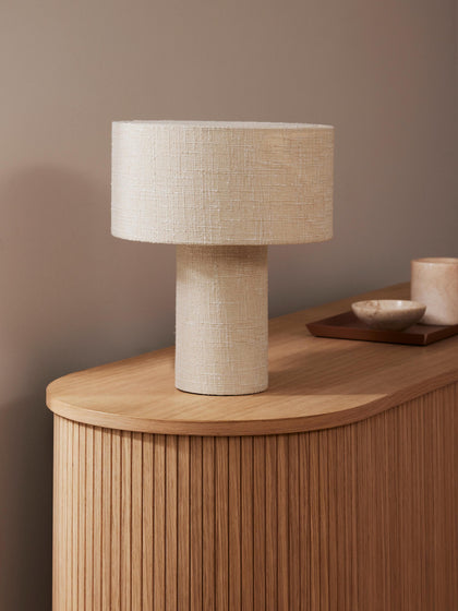 Westwing Lámpara De Mesa En Tejido Bouclé Ron
