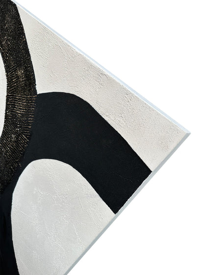 Westwing Lienzo Pintado A Mano Black Circles