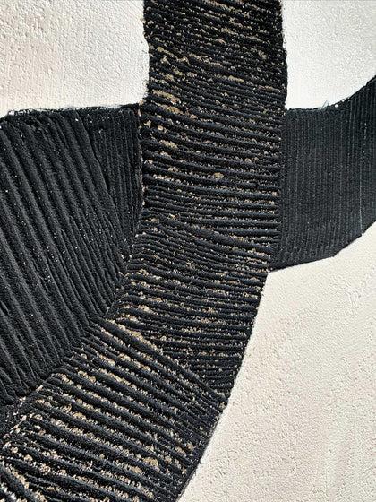 Westwing Lienzo Pintado A Mano Black Lines