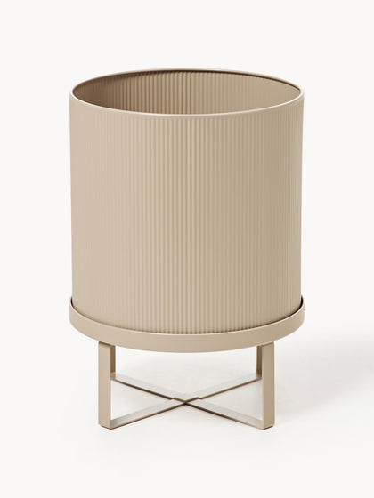 Westwing Maceta con superficie estriada Bau 38 cm