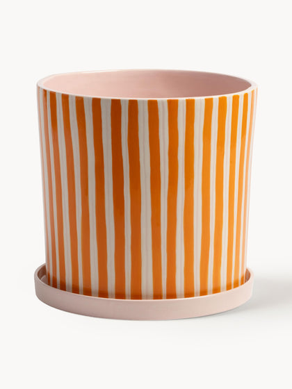 Westwing Maceta de porcelana pintada a mano Ray