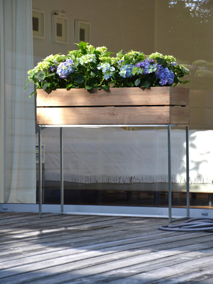 Westwing Macetero De Madera De Teca Mini Garden