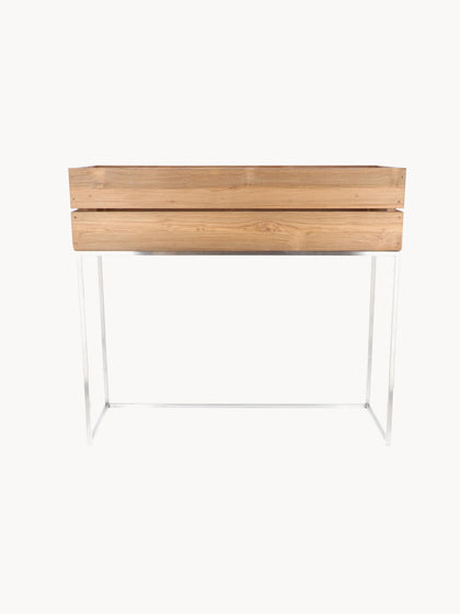 Westwing Macetero De Madera De Teca Mini Garden