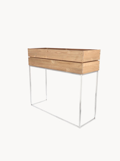 Westwing Macetero De Madera De Teca Mini Garden