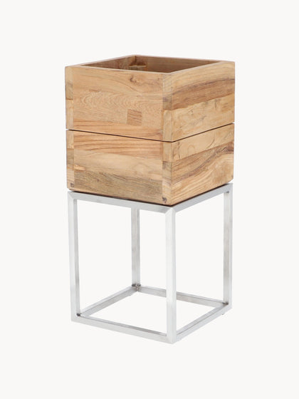 Westwing Macetero De Madera De Teca Mini Garden