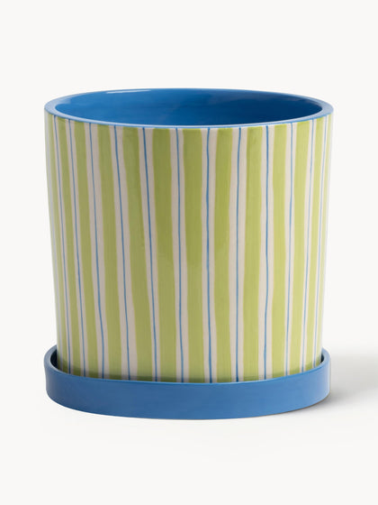 Westwing Macetero De Porcelana Pintado A Mano Ray
