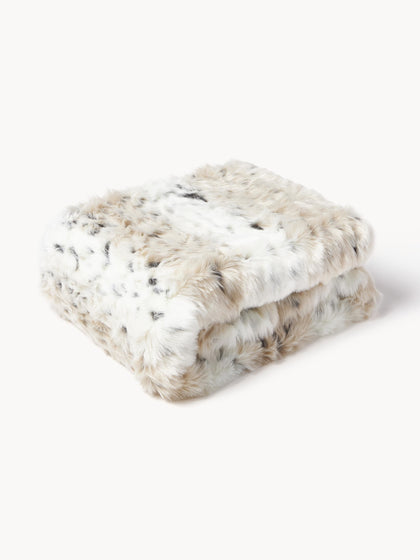 Westwing Manta de piel sintética leopardo Skins