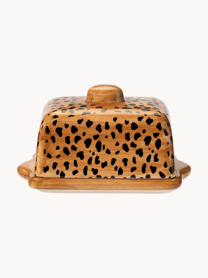 Westwing Mantequera pintada a mano Leopard