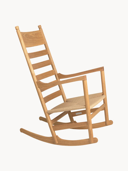 Westwing Mecedora de madera de roble CH45